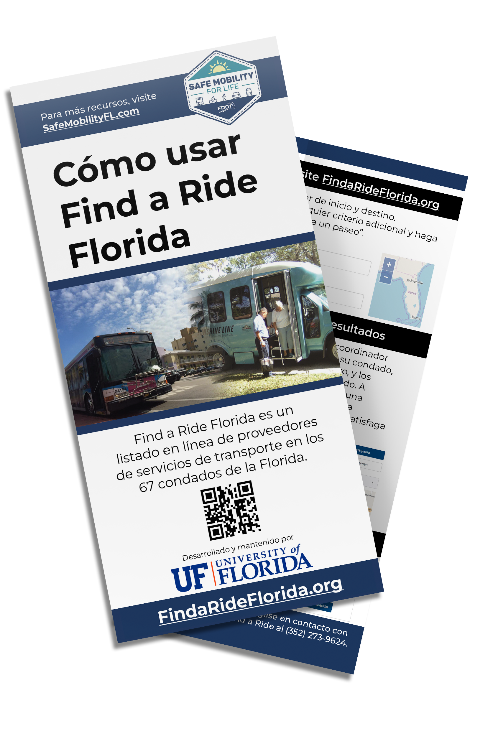 Esta tarjeta de consejos le explica cómo usar el sitio web FindaRideFlorida.org, una lista en línea de proveedores de servicios de transporte en la Florida.
