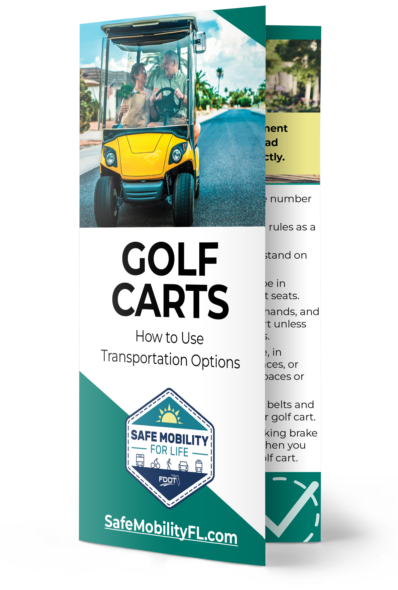 Golf carts can be a popular way to travel in retirement communities. This brochure contains information on how to operate golf carts safely and legally in Florida.